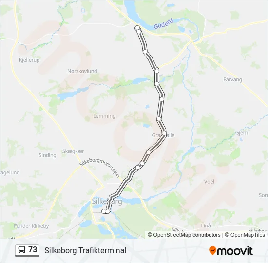 73 Bus Line Map