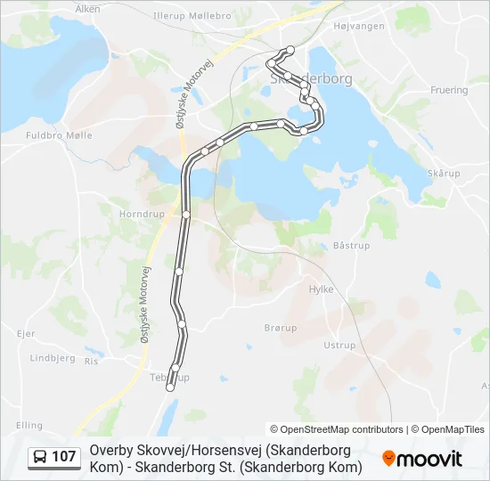107 Bus Line Map