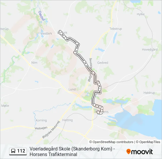 112 Bus Line Map
