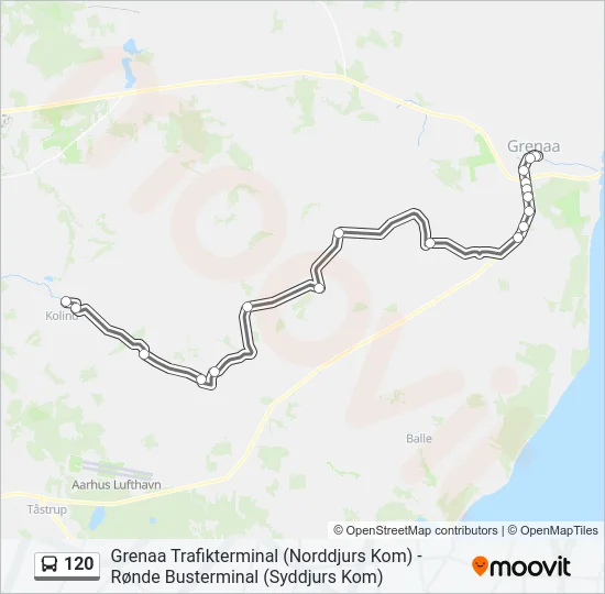 120 Bus Line Map