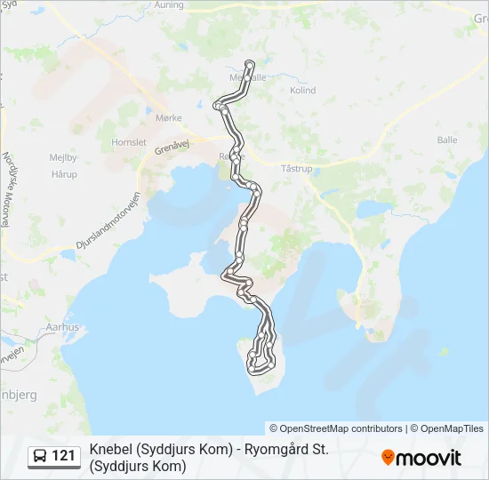 121 Bus Line Map