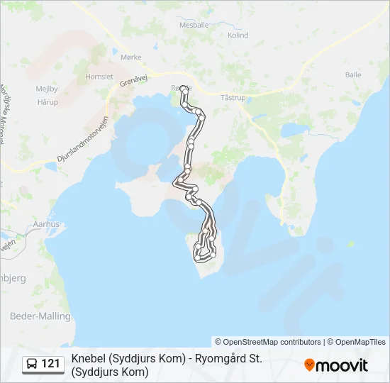 121 Bus Line Map