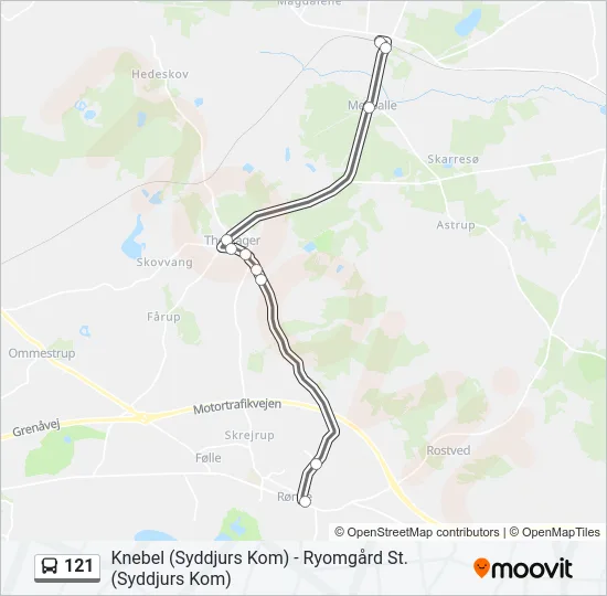 121 Bus Line Map