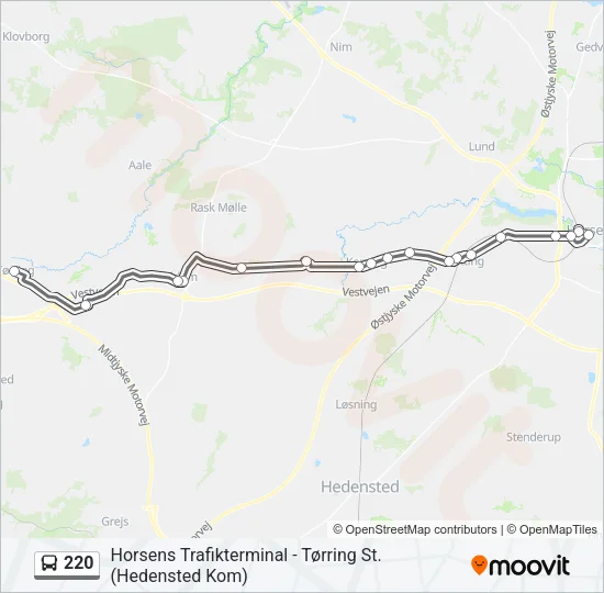 220 Bus Line Map