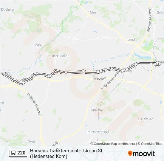 220 Bus Line Map
