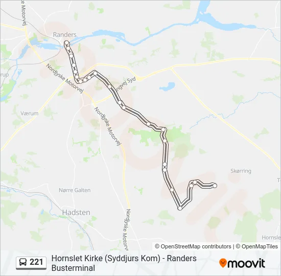221 Bus Line Map