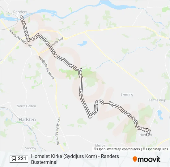 221 Bus Line Map