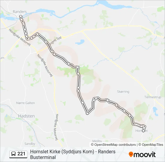 221 Bus Line Map