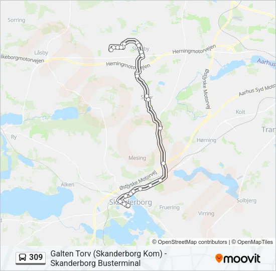 309 Bus Line Map