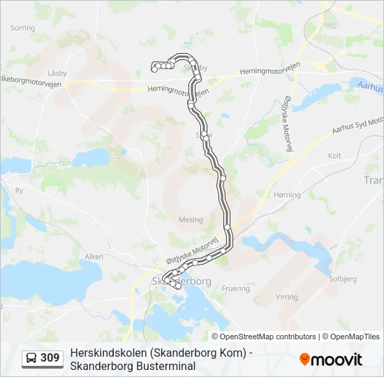 309 Bus Line Map