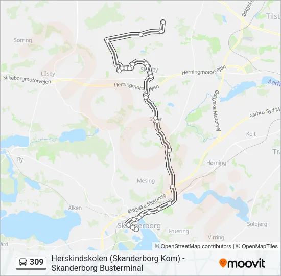 309 Bus Line Map
