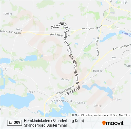 309 Bus Line Map