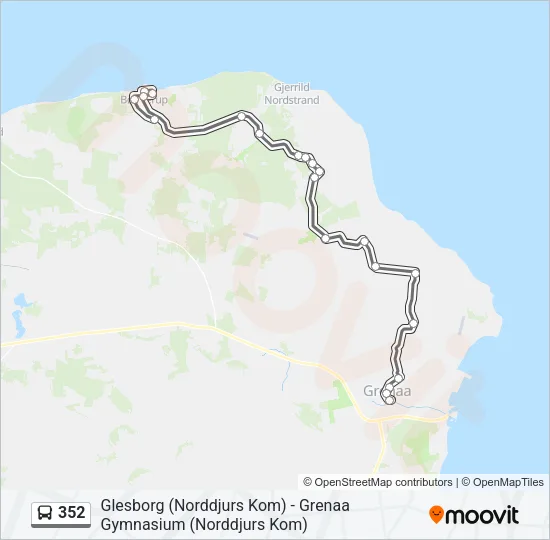 352 Bus Line Map
