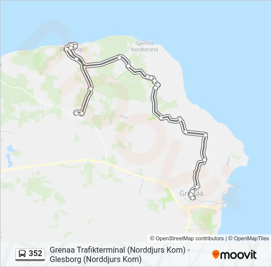 352 Bus Line Map