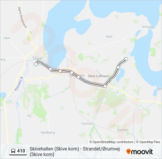 410 Bus Line Map