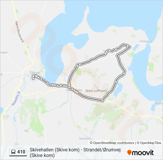 410 Bus Line Map