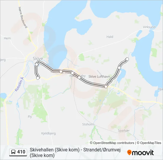 410 Bus Line Map