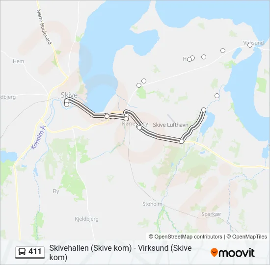 411 Bus Line Map