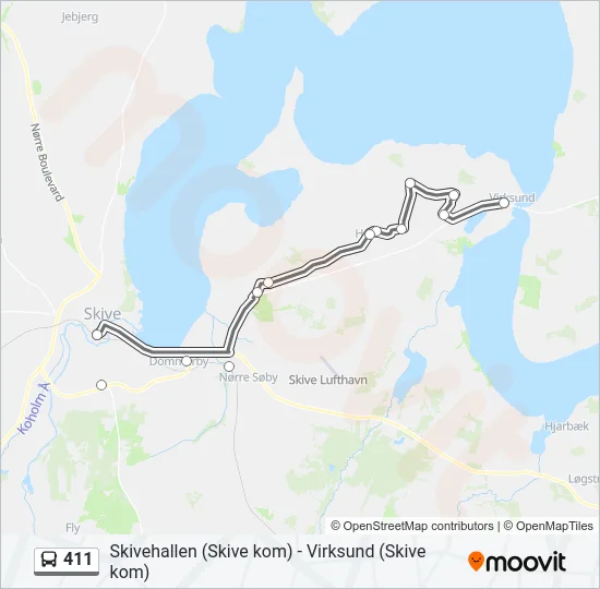 411 Bus Line Map