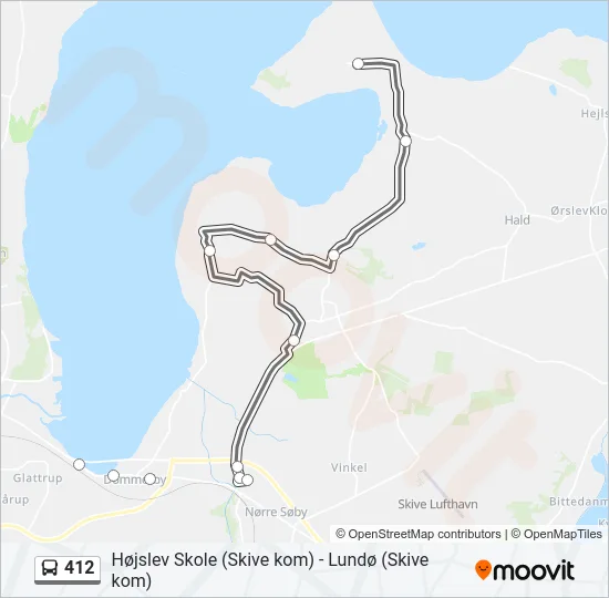 412 Bus Line Map