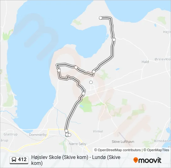 412 Bus Line Map
