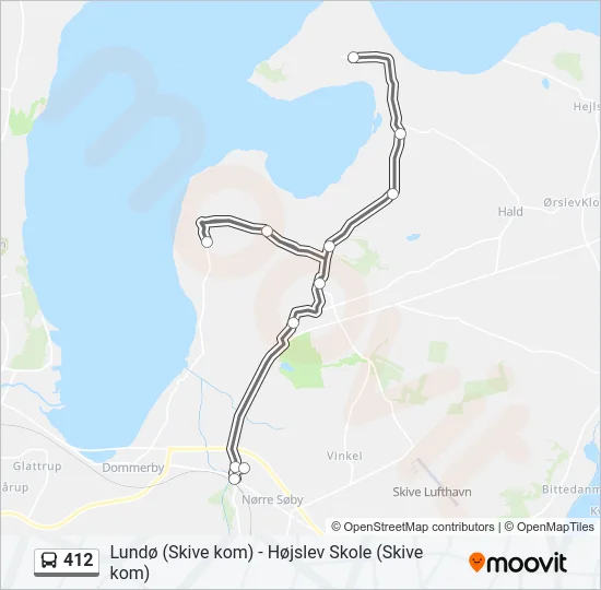 412 Bus Line Map