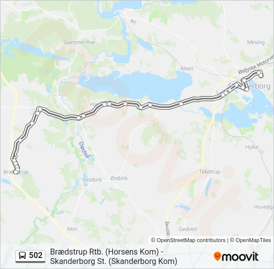 502 Bus Line Map