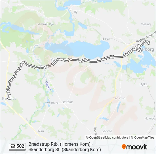502 Bus Line Map