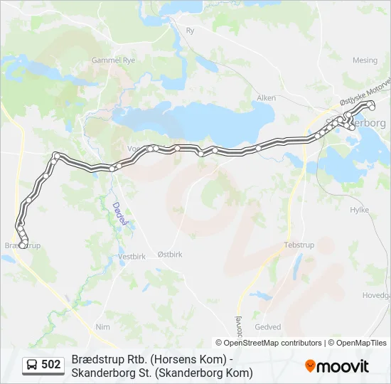 502 Bus Line Map