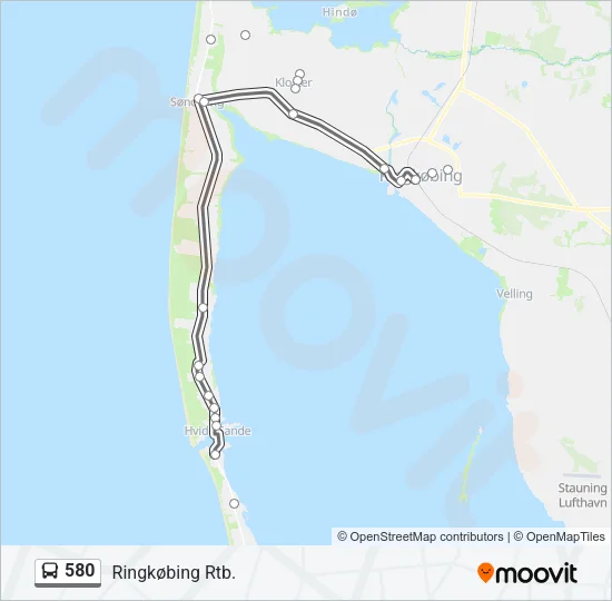 580 Bus Line Map