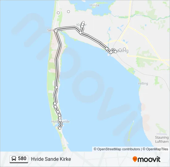 580 Bus Line Map