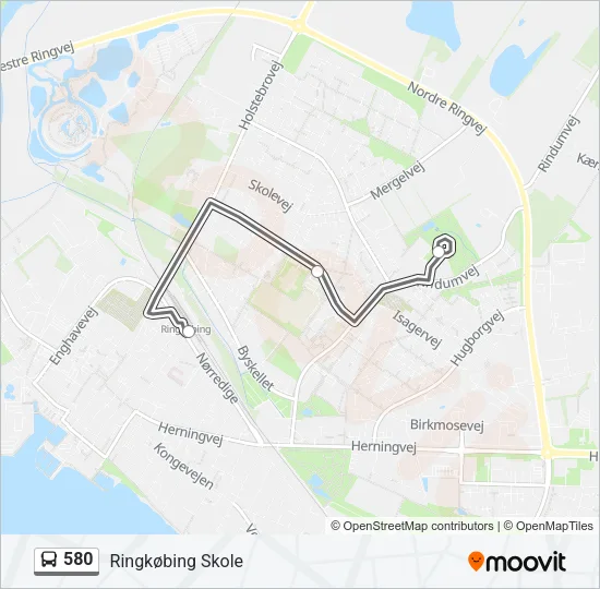 580 Bus Line Map
