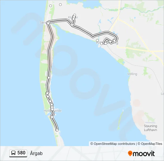 580 Bus Line Map
