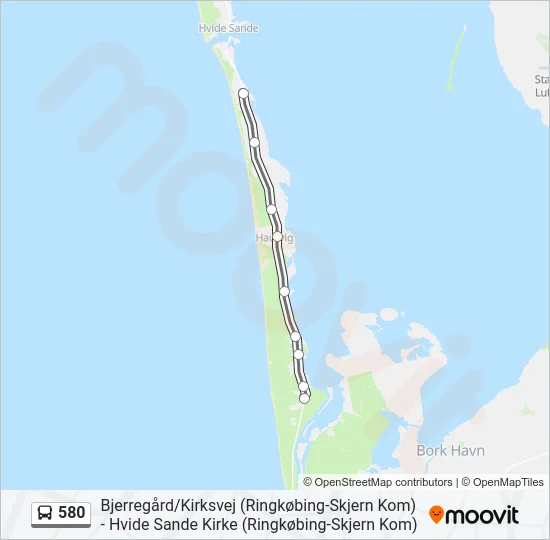 580 Bus Line Map