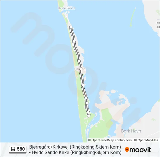 580 Bus Line Map