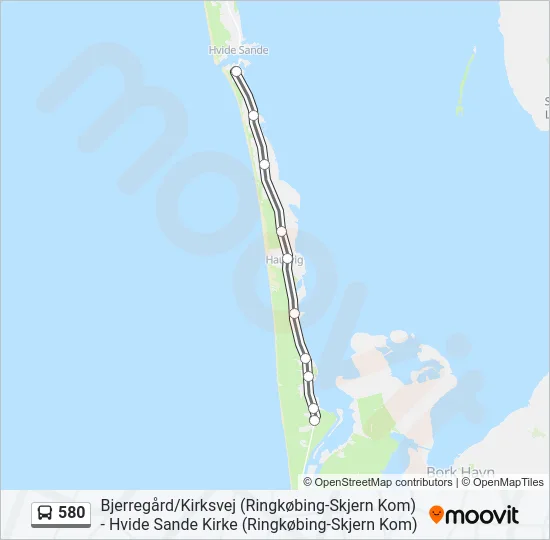580 Bus Line Map