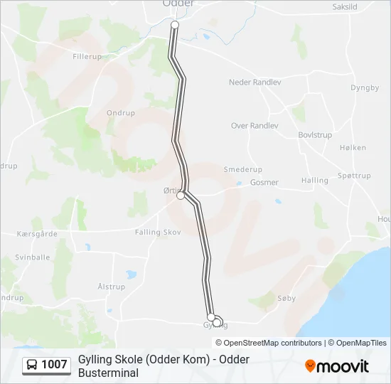 1007 Bus Line Map