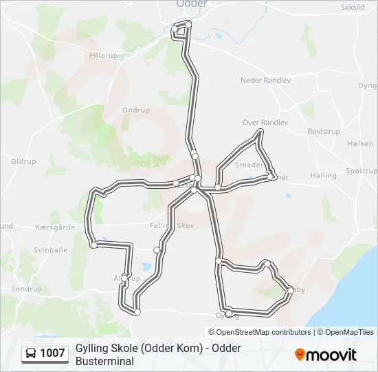 1007 Bus Line Map