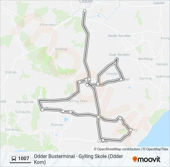 1007 Bus Line Map