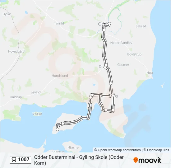 1007 Bus Line Map