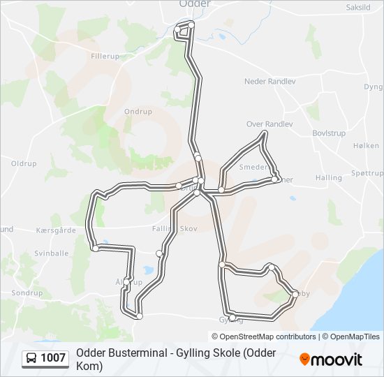 1007 bus Line Map