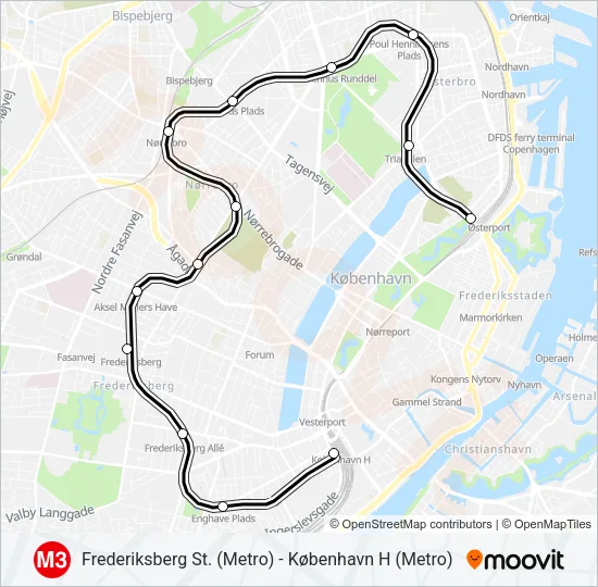 M3 Metro Line Map