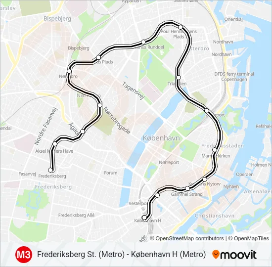 M3 Metro Line Map