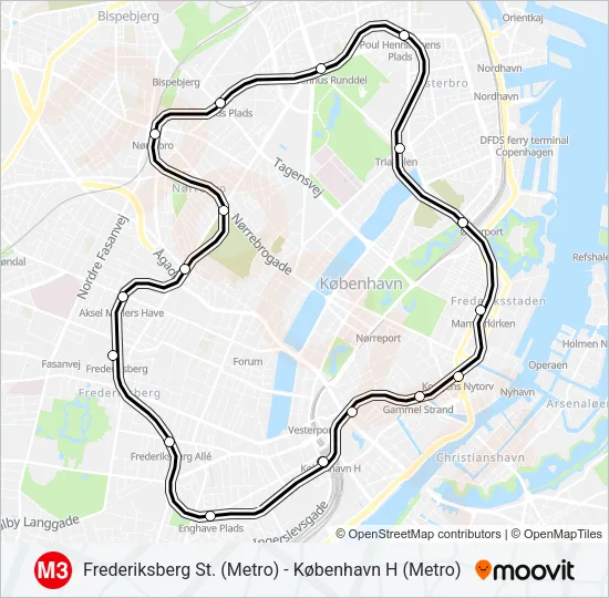 M3 Metro Line Map