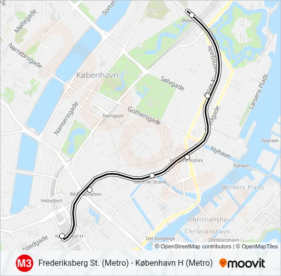 M3 Metro Line Map