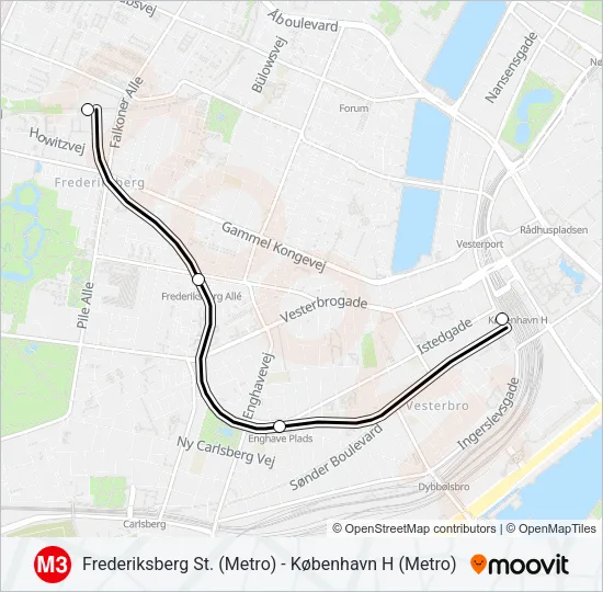 M3 Metro Line Map