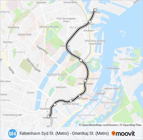 M4 metro Line Map