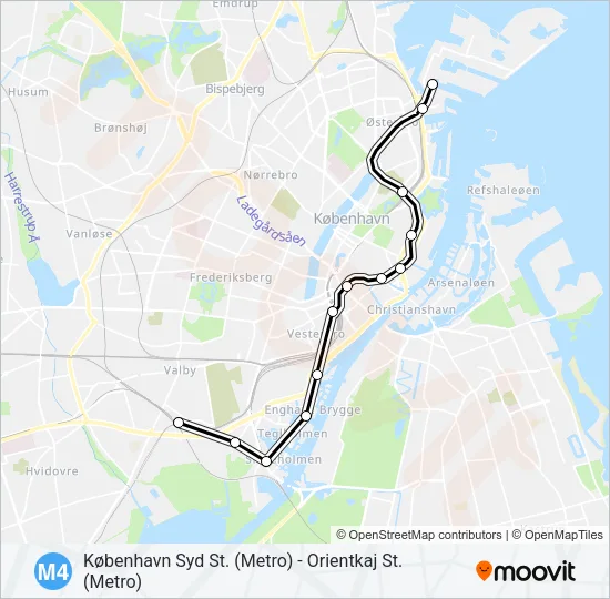 M4 Metro Line Map