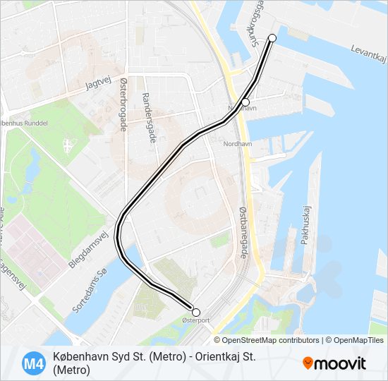 m4 Route: Schedules, Stops & Maps - Østerport St. (Metro) (Updated)