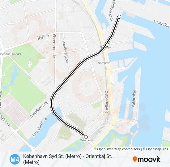 M4 Metro Line Map